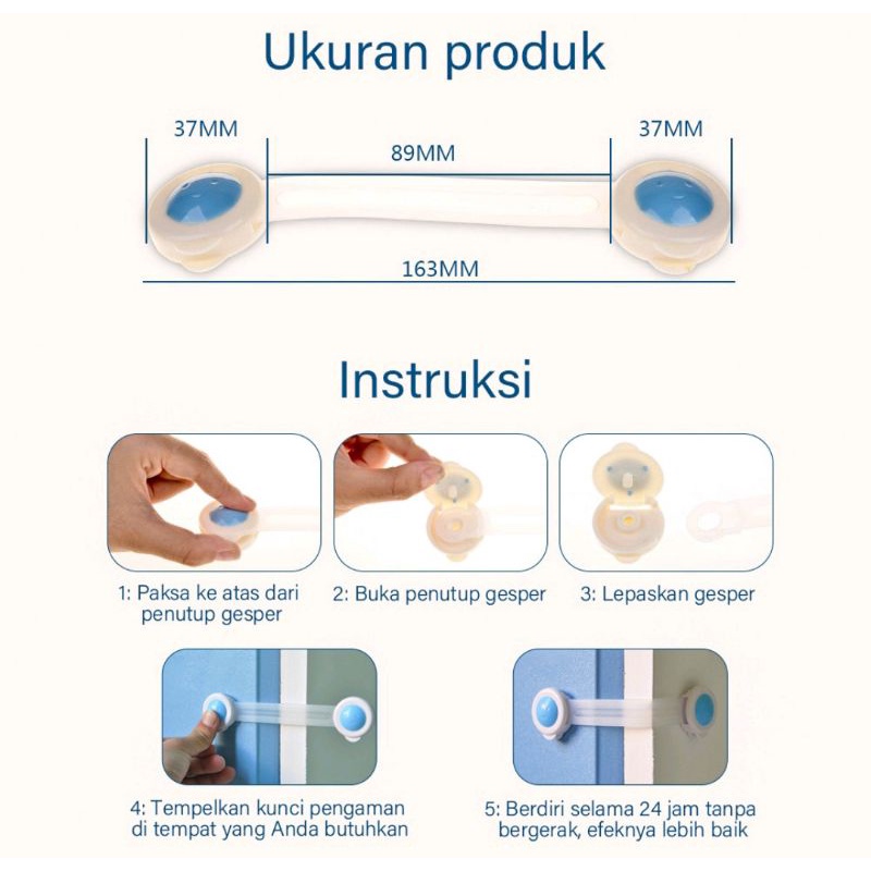 Kunci Pengamanan Laci Pengunci Kulkas Safety Lock