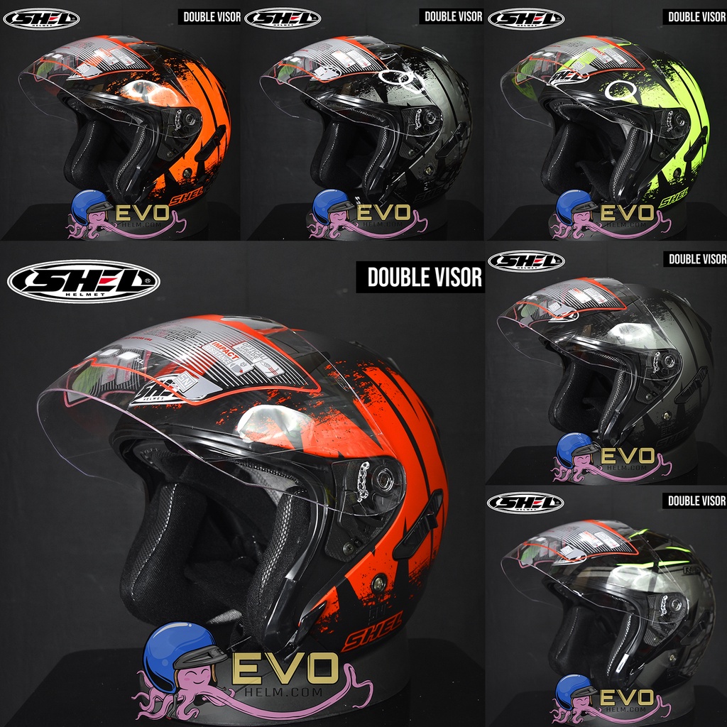 HELM HALF FACE SHEL ROVER SABER CARBON MOTIF LENGKAP ( ONGKIR 2KG SAJA )