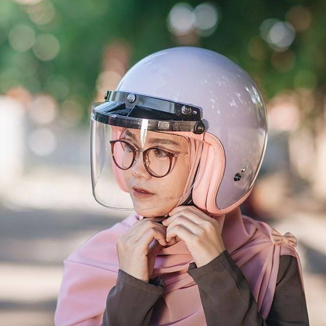 HELM WANITA BOGO SNI ORIGINAL SADA ROSA WARNA PASTEL HELM HIJAB WANITA CANTIK