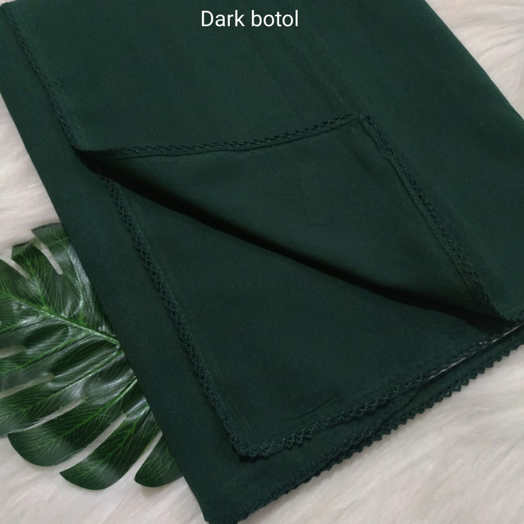 Termurah Pashmina Diamond Lace Picot  / Pasmina Crochet / Pasmina Lace Azara-Dark Botol