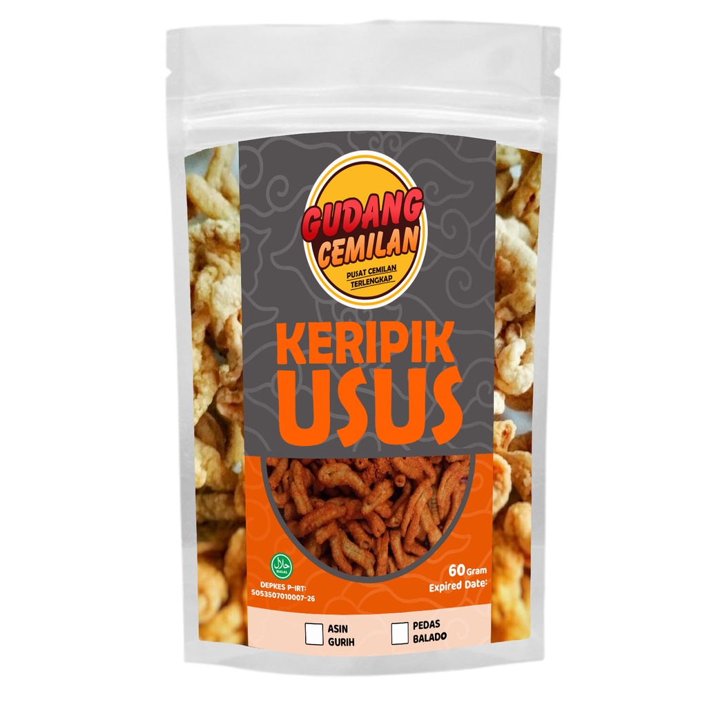 

✅ (TERMURAH HALAL P-IRT) KERIPIK USUS KRISPI ANEKA RASA - 60 GRAM