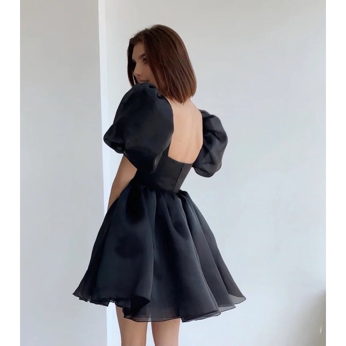 LOLLY GOWN - Dress pesta wanita cute girls organza gown for party puff sleeves organdi gaun big size