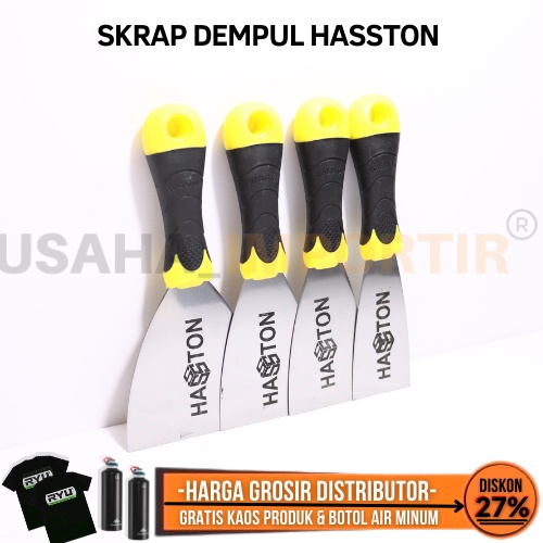 Skrap Dempul Hasston Original Skrap Dempul Gagang Karet Skrap Dempul Skrap Kapi Stainles Gagang Kare