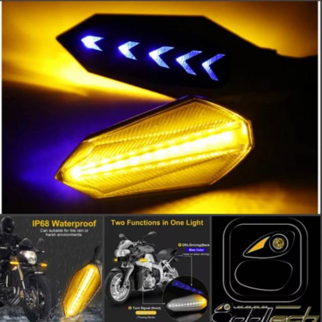 Lampu sein runing dan senja all motor