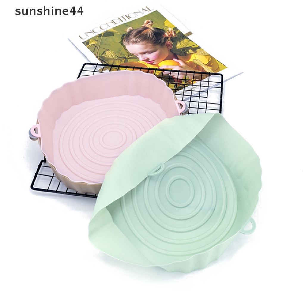 Sunshine Nampan Silikon Anti Lengket Ukuran 18cm Untuk Air Fryer / Oven