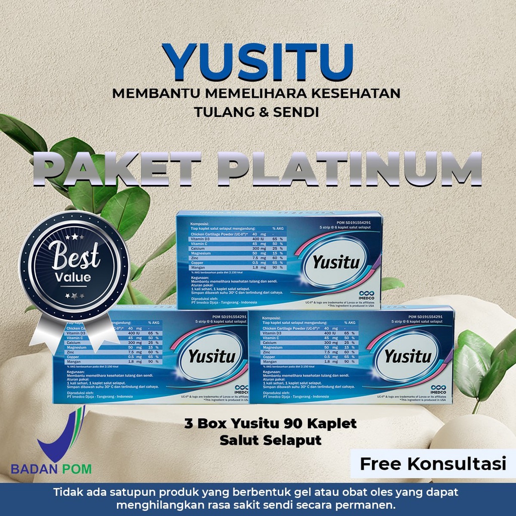 YUSITU | SOLUSI MASALAH PERSENDIAN | Paket Platinum ( 3box)