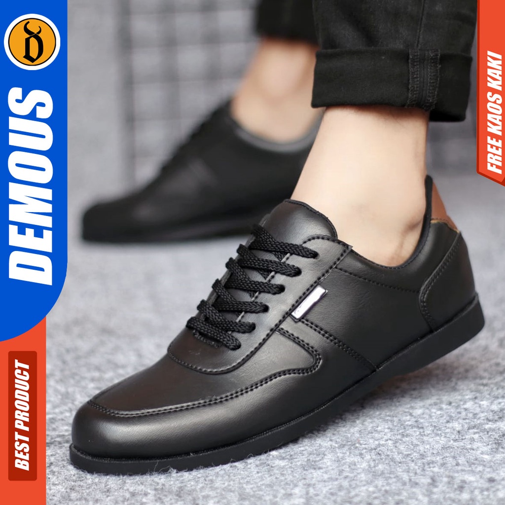 DEMOUS COSENZA Sepatu Kasual Kulit Pu Casual Pantofel Kerja