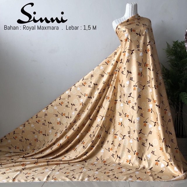 SINNI KAIN MOTIF BUNGA BAHAN ROYAL MAXMARA