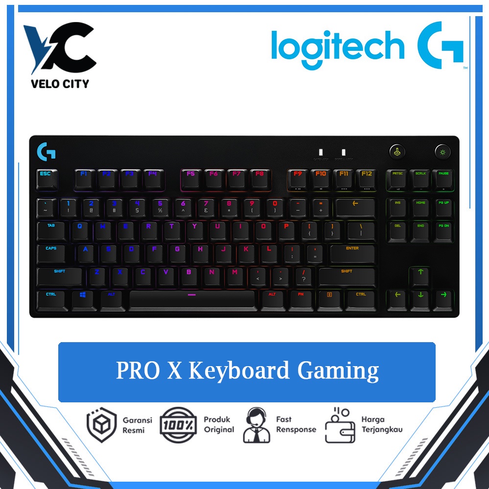 Logitech Pro X Gaming Keyboard Original garansi 2 Tahun