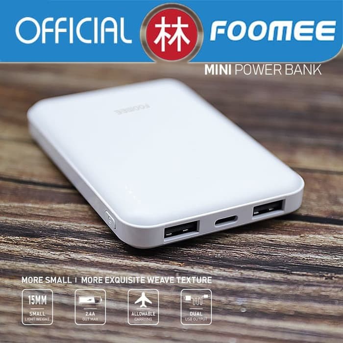 Foomee AC06s 6600mAh Mini Size Fast Charging Powerbank