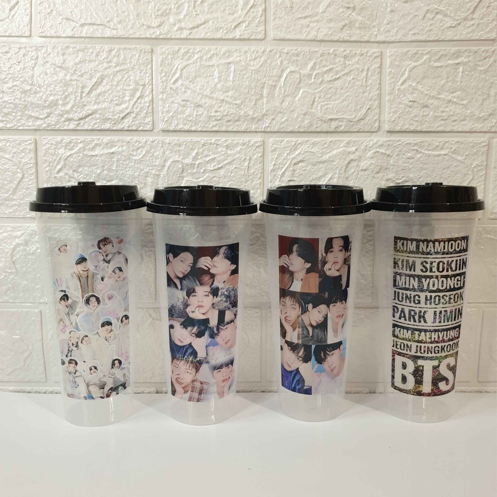 [Wajib Order Kardus/Bubblewrap] Reusable Cup ver bts Aesthetic (READY STOK)