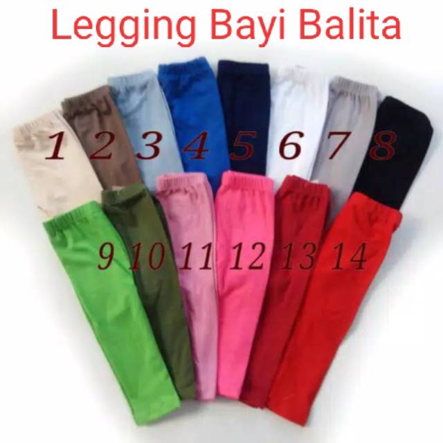 Legging Bayi Balita  Size XXS XS Legging Anak PAUD TK High Quality Murah Harga Grosir