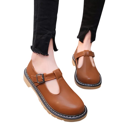 Sepatu Wanita Docmart Loafer Marry Jane / Sepatu Slip on Kulit JOY Premium 012