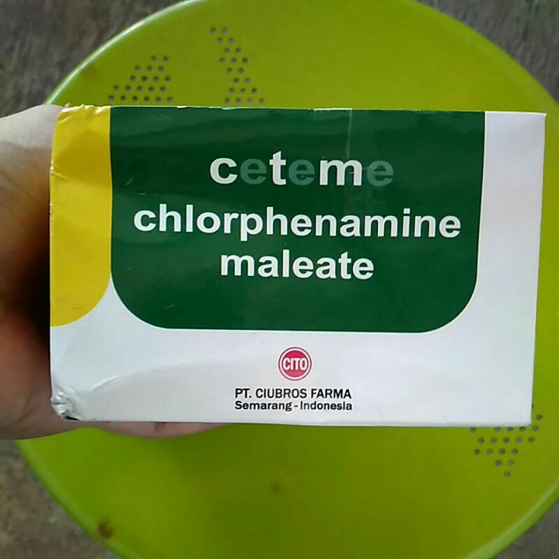 CHLORPHENAMINE MALEATE (CTM) CeTeMe CITO Obat Alergi, Gatal, Biduran, Kaligata