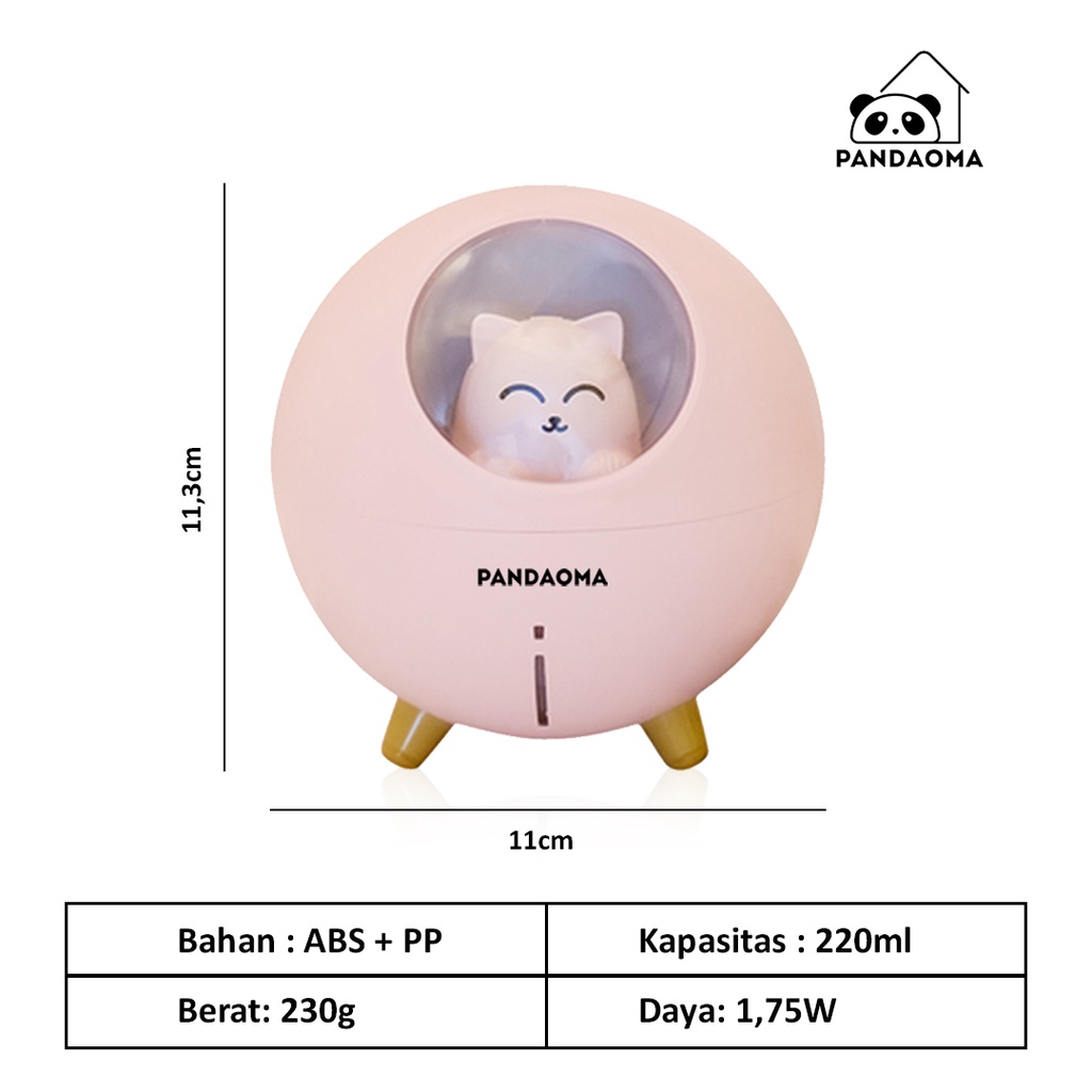 Pandaoma Diffuser Humidifier Portable 220 ML Diffuser D127-5