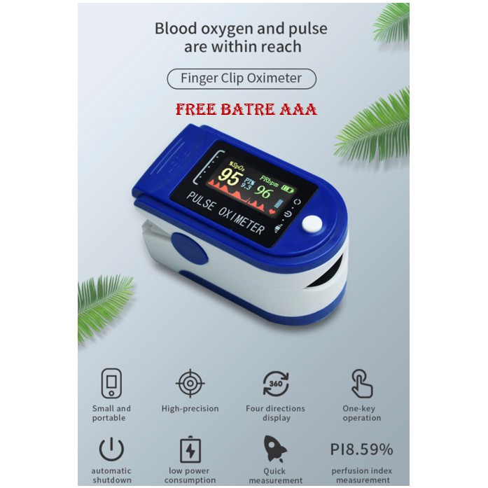 Oximeter Oxymeter Oksimeter Fingertip Pulse  Ukur heartrate kadar oksigen darah
