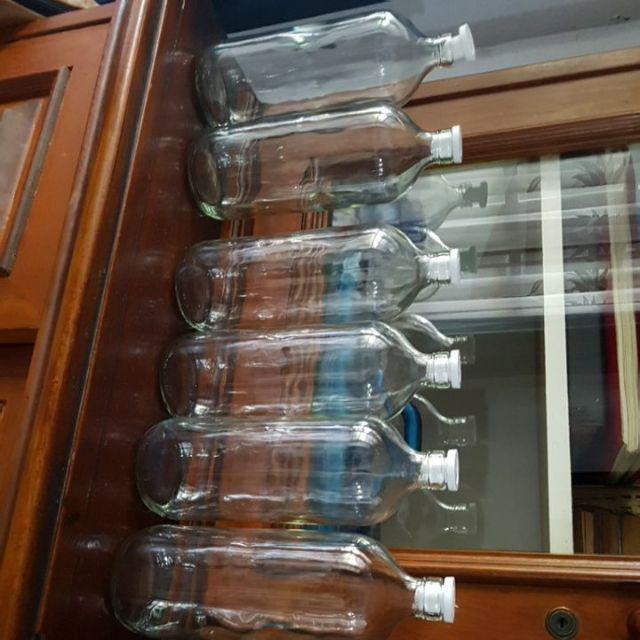 Botol Bensin 1 Liter  /  Botol Kaca Bening Bolles Botol Botol  Jamu / Bensin 1 Liter  1000 Ml Gosend