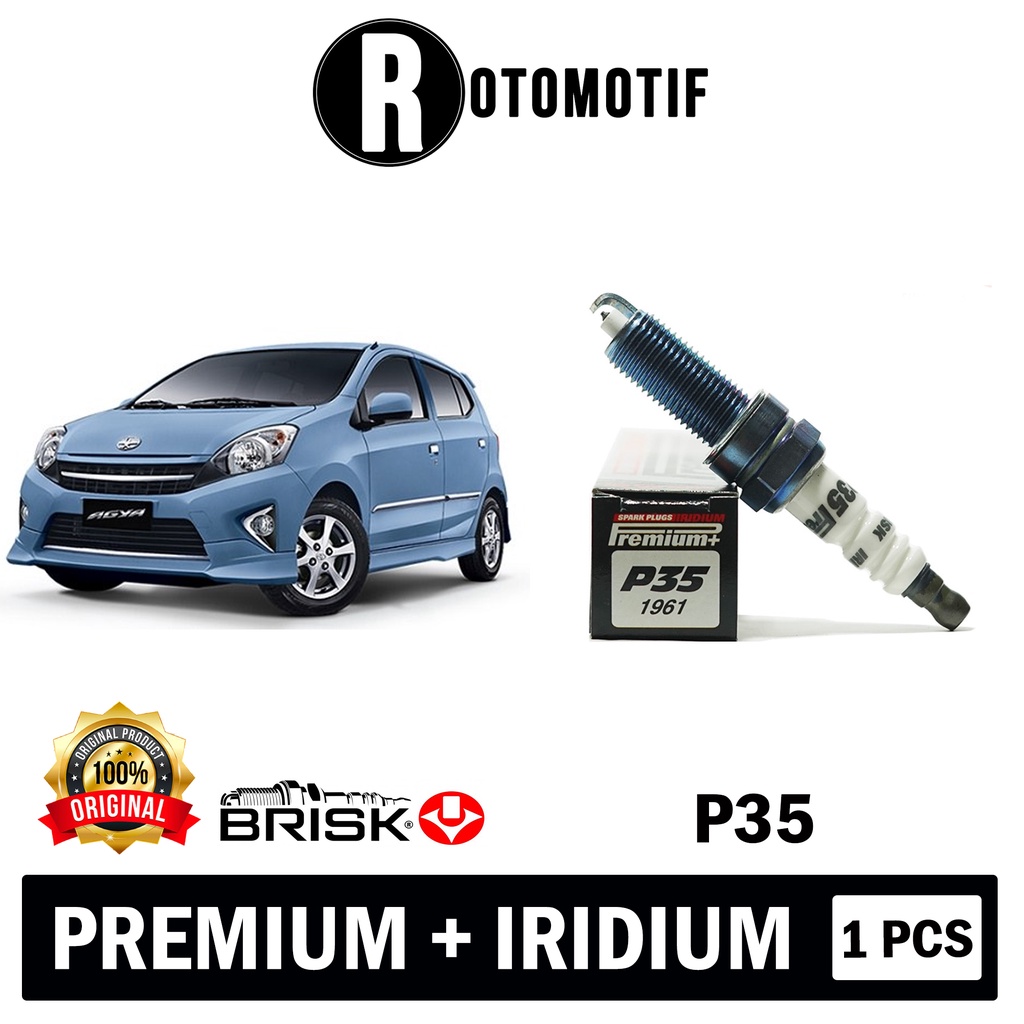 Busi Mobil Agya 1000cc Brisk Premium Plus Iridium P35