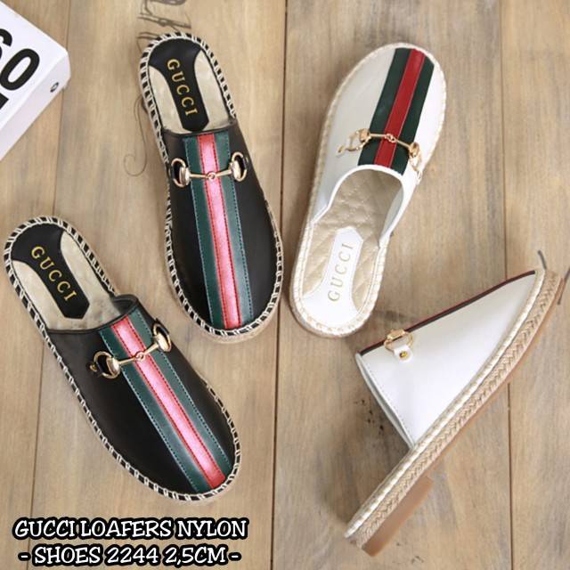 GUCCI LOAFERS NYLON SHOES 2244