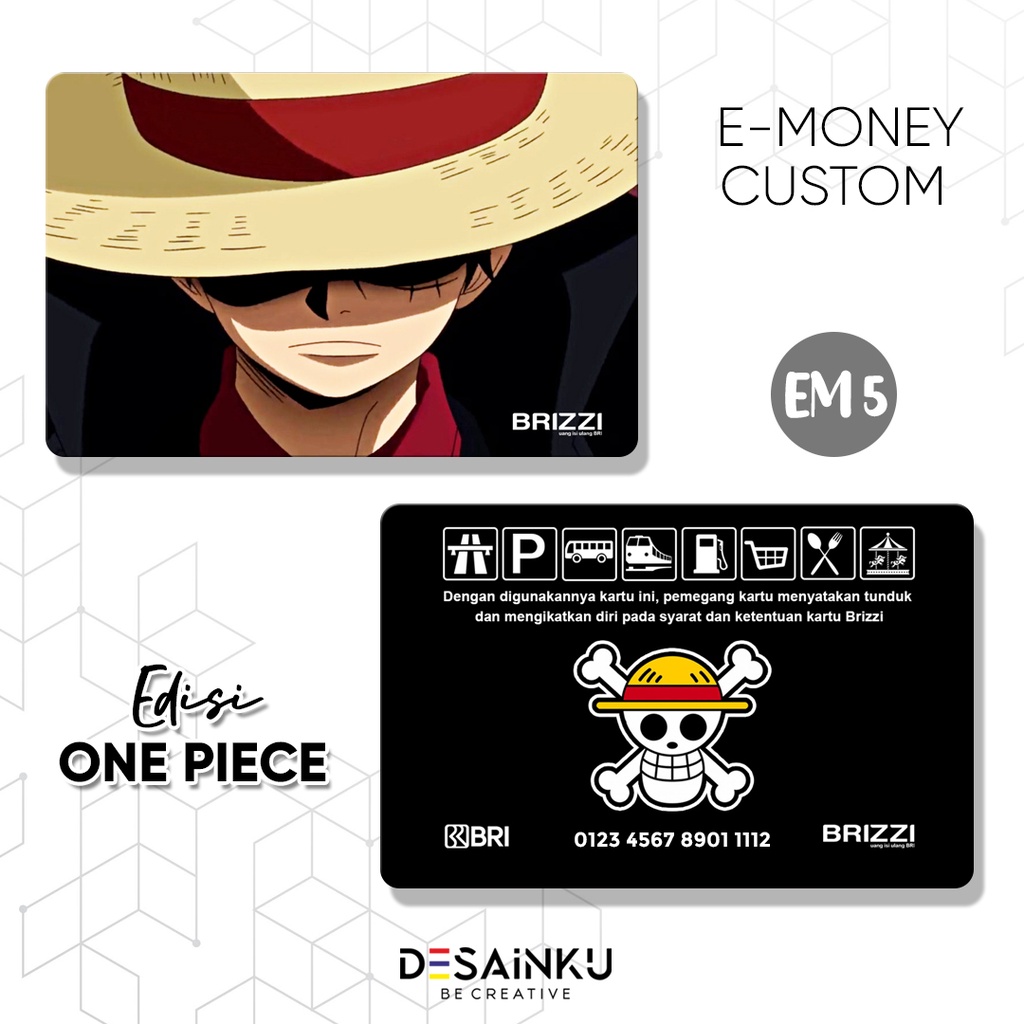 TERMURAH!!! Emoney One Piece Edition / Emoney Anime / E-TOLL TAPCASH TAP CASH BRIZZI FLAZZ BCA