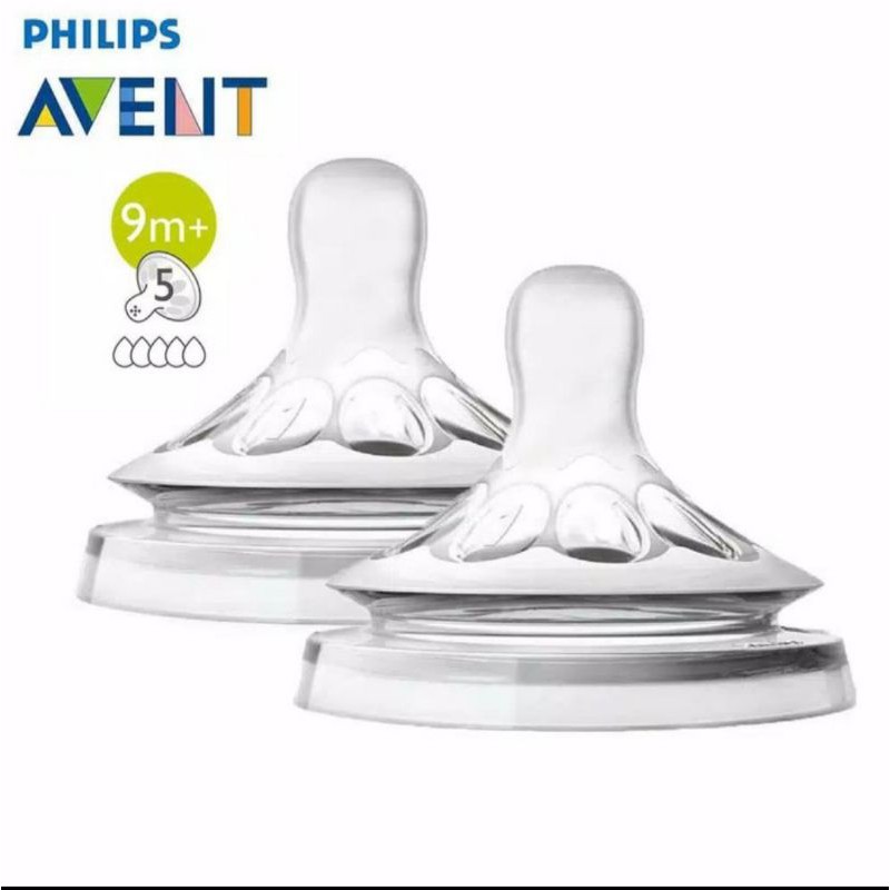 Philips Avent Natural Feeding Nipple / Teat / Dot Fast Flow 6m+ 3m+ Isi 1