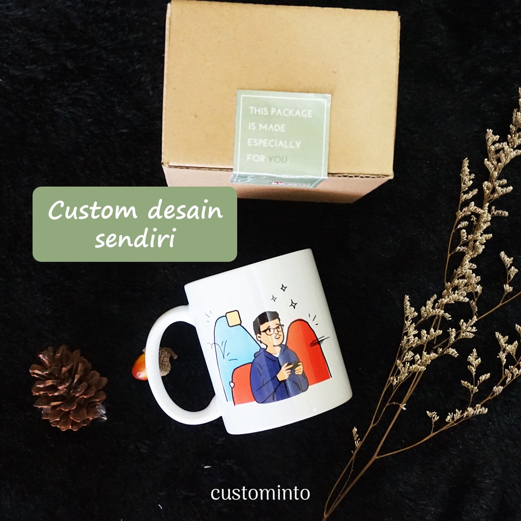 Mug Custom Foto Bisa Desain Gambar Sendiri Hadiah Kado Ultah Wisuda Pernikahan Untuk Pacar Sahabat