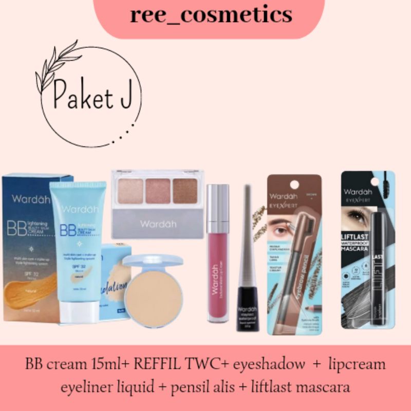 Wardah Paket Make Up Lengkap 1 Set | Wardah Make Up Set | Seserahan Make Up Wardah