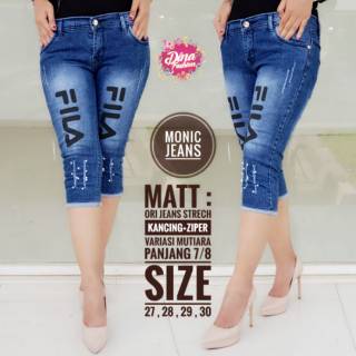  Celana  jeans  wanita  bisa cod MONIC JEANS  7 8 MUTIARA 