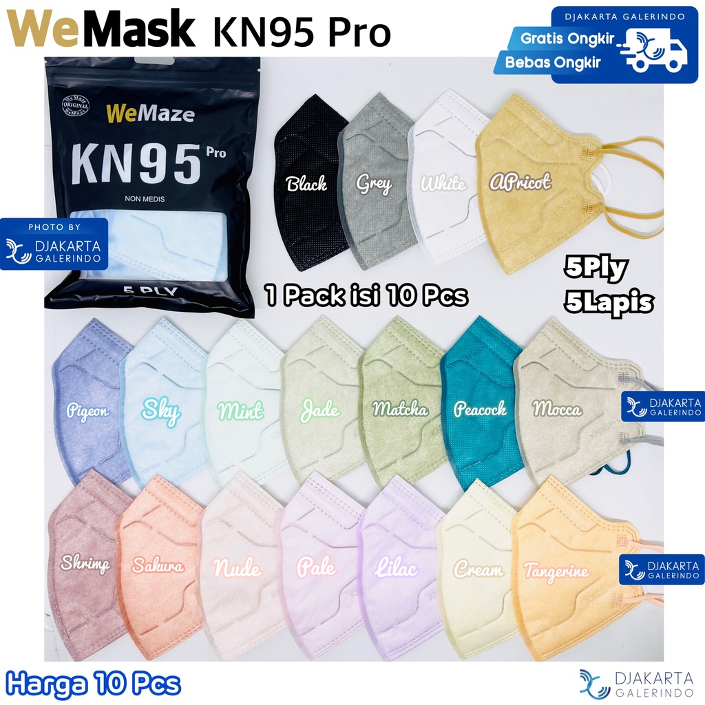 Masker WeMaze KN95 PRO 5Ply isi 10Pcs