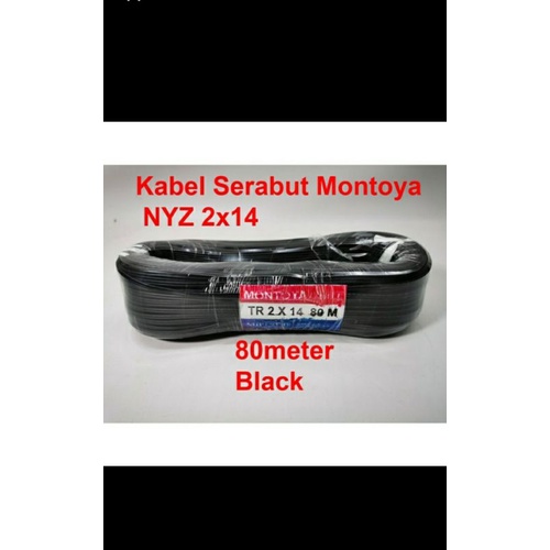 kabel montoya TR 2x14 diameter 2mm panjang 80meter