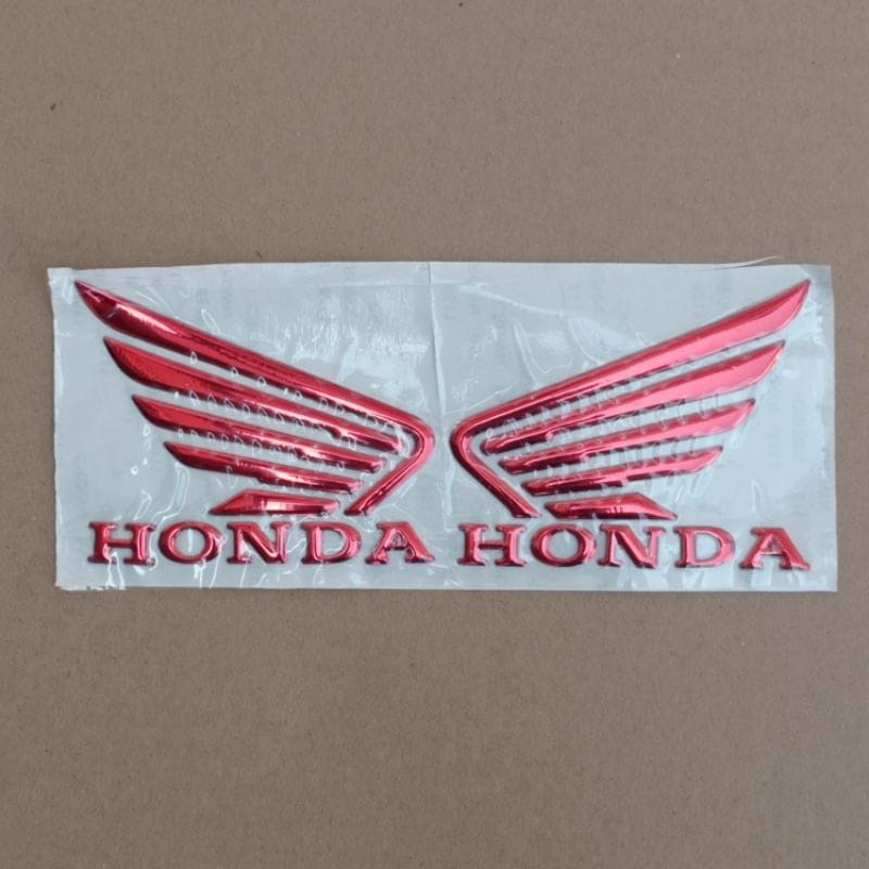 Stiker Timbul 3D Logo Sayap Motor Honda (Sepasang Kiri dan Kanan)