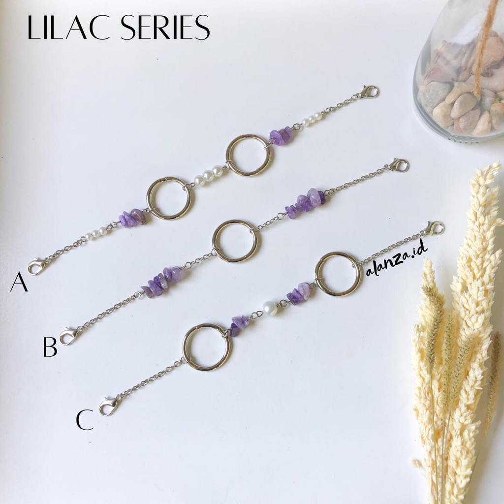 Konektor Masker Hijab / Konektor Masker Earlop / Pengait Masker Hijab Lilac Series by alanza.id