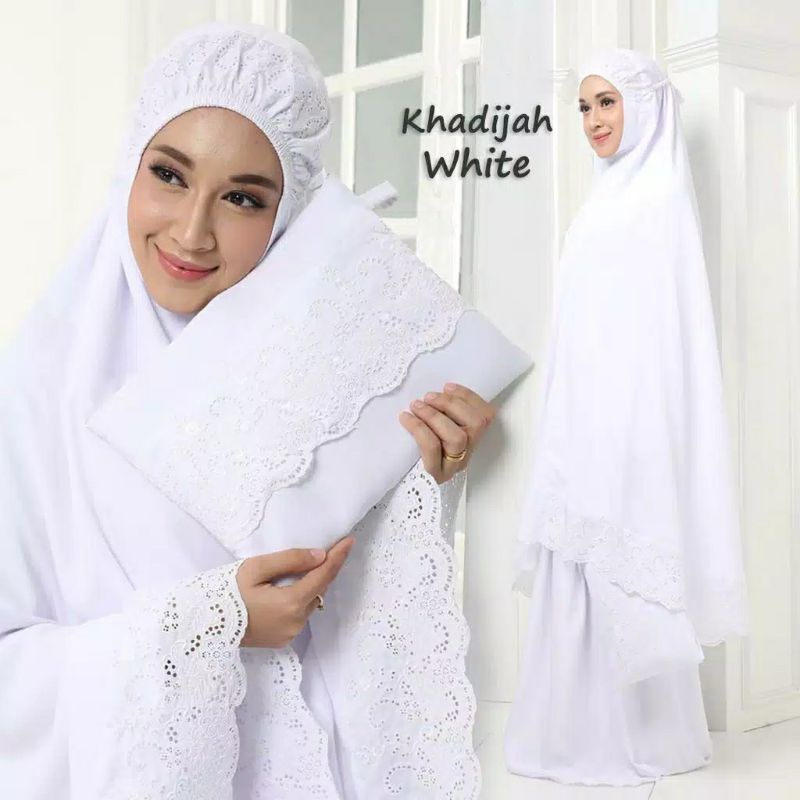 Mukena Dewasa Katun Premium Khodijah Bordir Free Tas