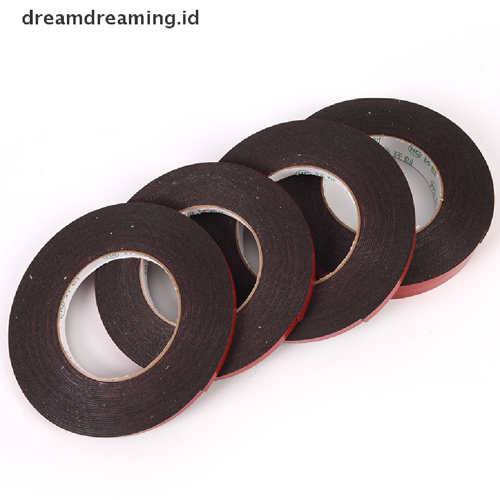 (Dreamdreaming.Id) Double Tape Permanen Kuat Panjang 10m Warna Merah