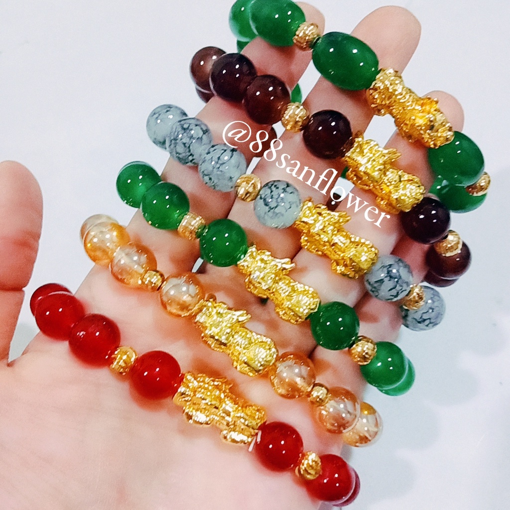 Gelang Naga Hoki Batu Giok - Gelang Pixiu NagaEmas