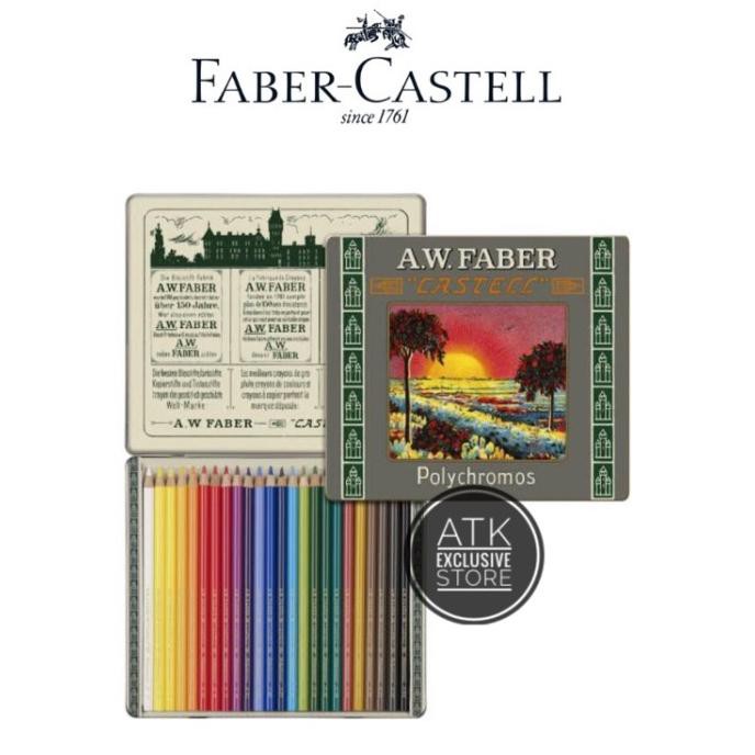 

(PERALATAN MENGGAMBAR) FABER CASTELL POLYCHROMOS TIN OF 24 LIMITED EDITION TERLARIS