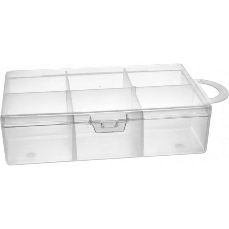 Box tempat Umpan Pancing Kail Mini 6 sekat