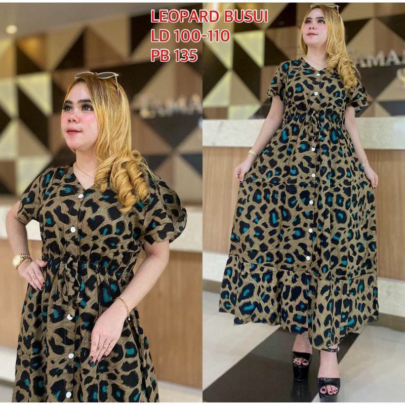 DRESS ANDIN TERBARU MOTIF MACAN LEOPARD  TERMURAH KEKINIAN BAHAN RAYON PREMIUM BISA UNNTUK BUSUI  BANYAK DIPAKAI IBU IBU MUDA DAN REMAJA KEKINIAN