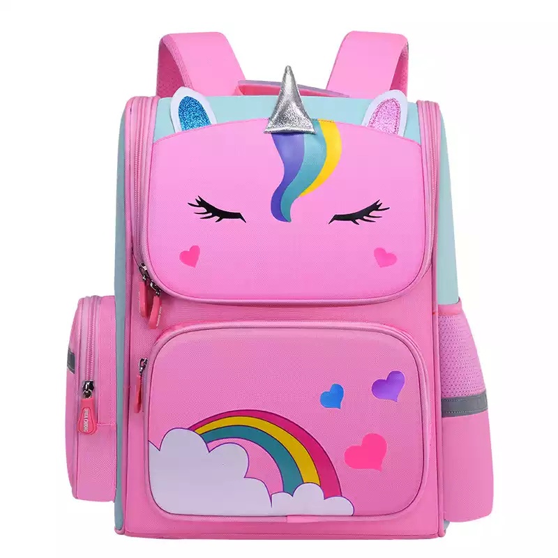 Tas Anak Sekolah Laki laki Simple SD SMP SMA Ransel Backpack Cowok Cewek Remaja Lucu Unicorn