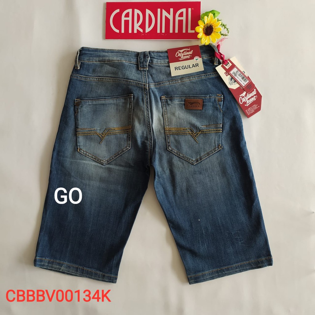 gof 31 CARDINAL CBBBV Celana Pendek Jeans Bermuda Casual Sobek Slimfit Reguler Fit Cowok Dewasa