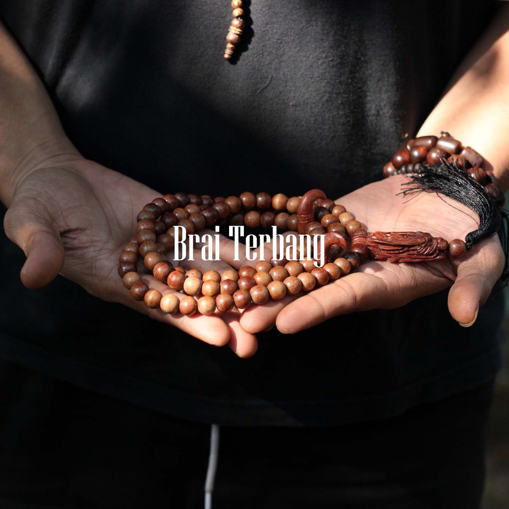 Tasbih kayu nagasari nagosari galih ukir naga 99 butir