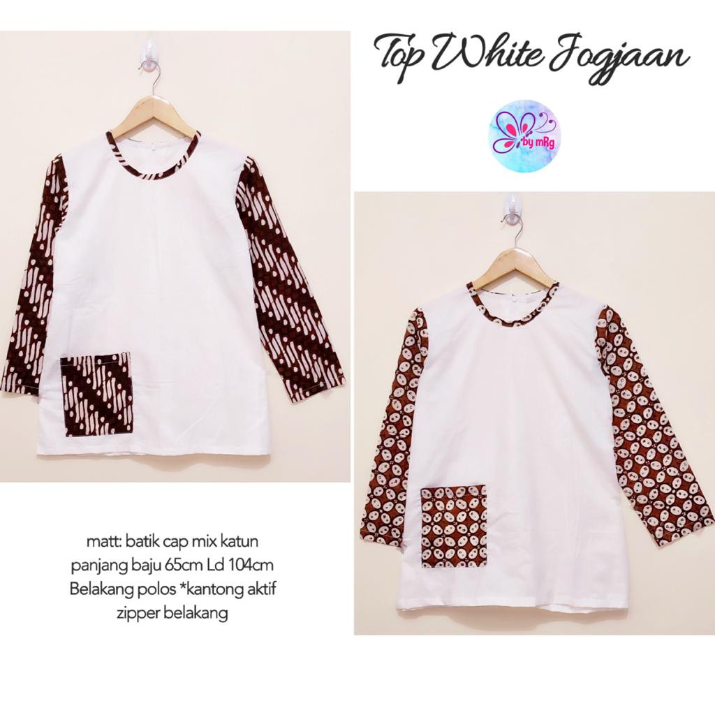 Batik Wanita Kekinian Blouse Batik Batik Kombinasi /Blus Batik kantor Motif jogjaan