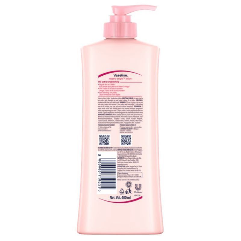 Vaseline Lotion Healthy White UV Lightening 400ml