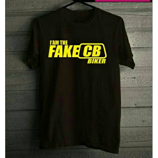 Kaos distro fake cb biker / kaos baju motor fake cb rider