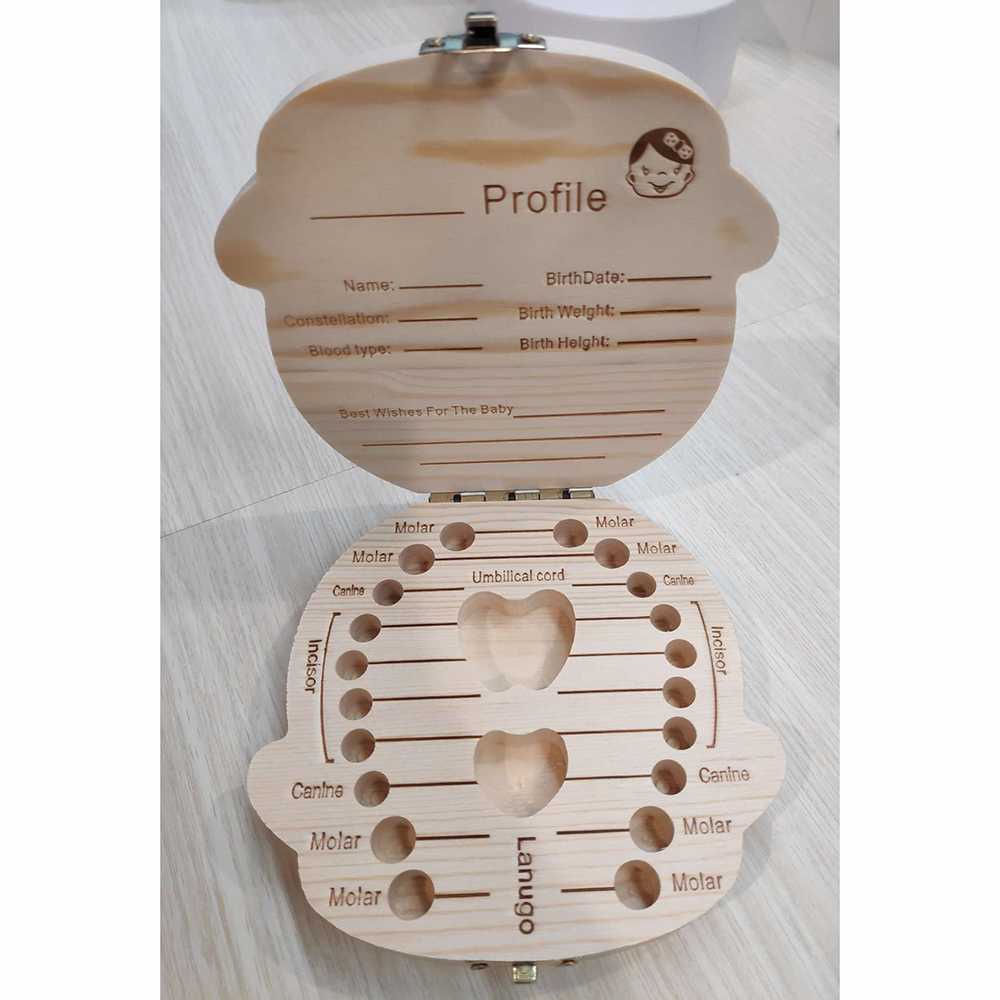 TG-MA Kotak Tempat Gigi Susu Bayi Baby Teeth Wood Box