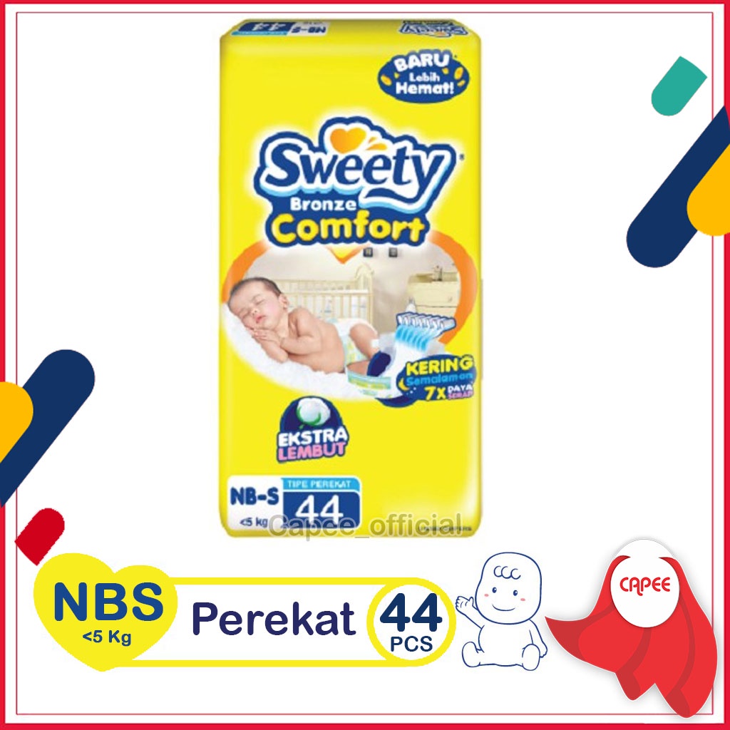 Pampers Sweety Bronze Comfort Newborn NB-S 44 Pcs