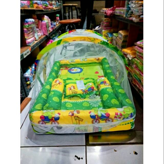 cod Kasur bayi bantal guling set kelambu kolam kodok termurah