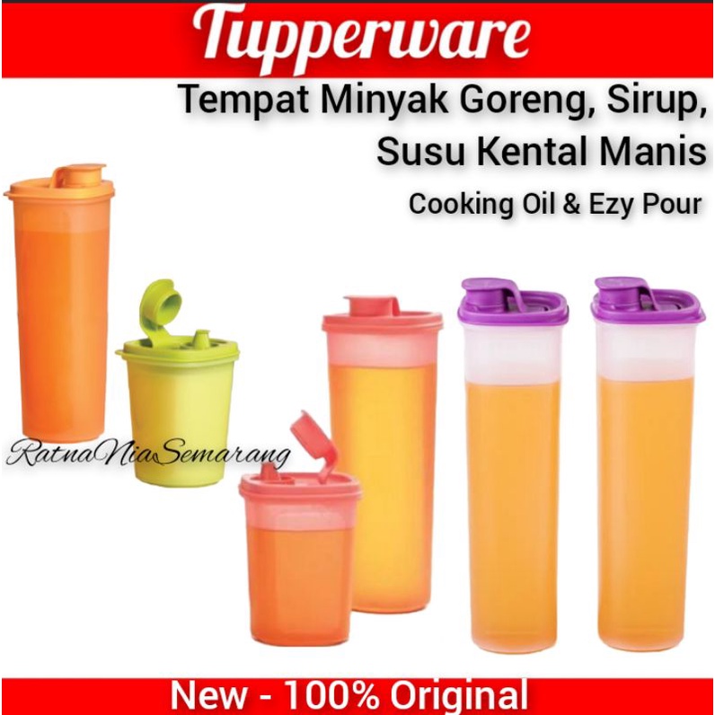 Tupperware tempat Minyak Goreng susu kental manis Smart Saver Cooking Oil Dispenser Cco Ezi Ezy Pour