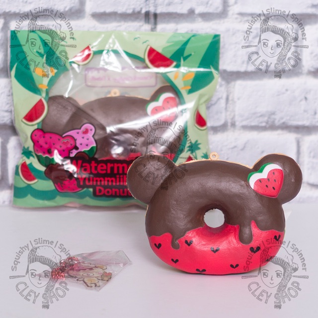 Yummiibear Choco Watermelon Donut Squishy By Creamiicandy x Estrella