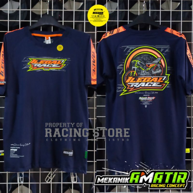 BAJU KAOS DISTRO ILEGAL RACE TERBARU ORIGINAL MEKANIK AMATIR